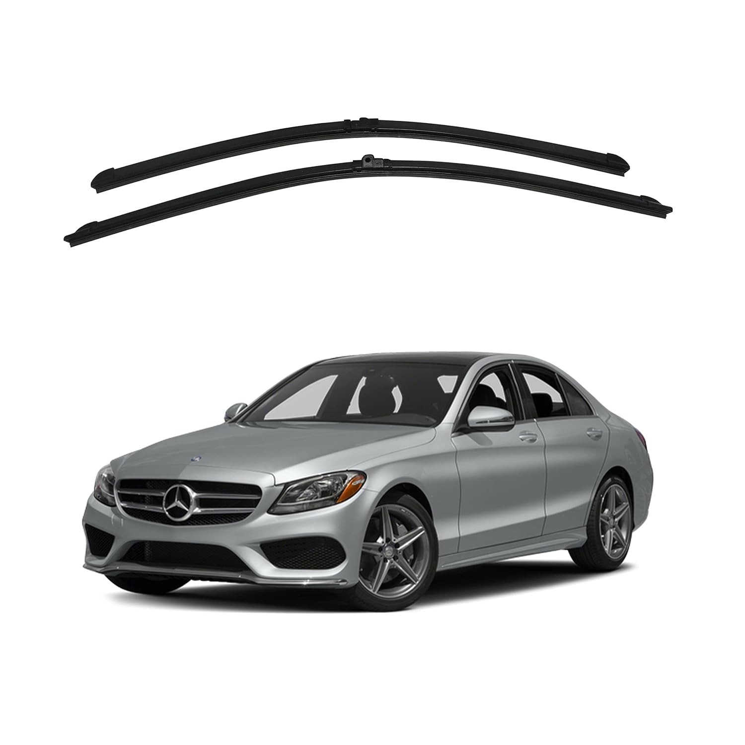 Par de Palhetas Limpador Parabrisa Mercedes C180 2011-2013 - Visão Clara e Segura