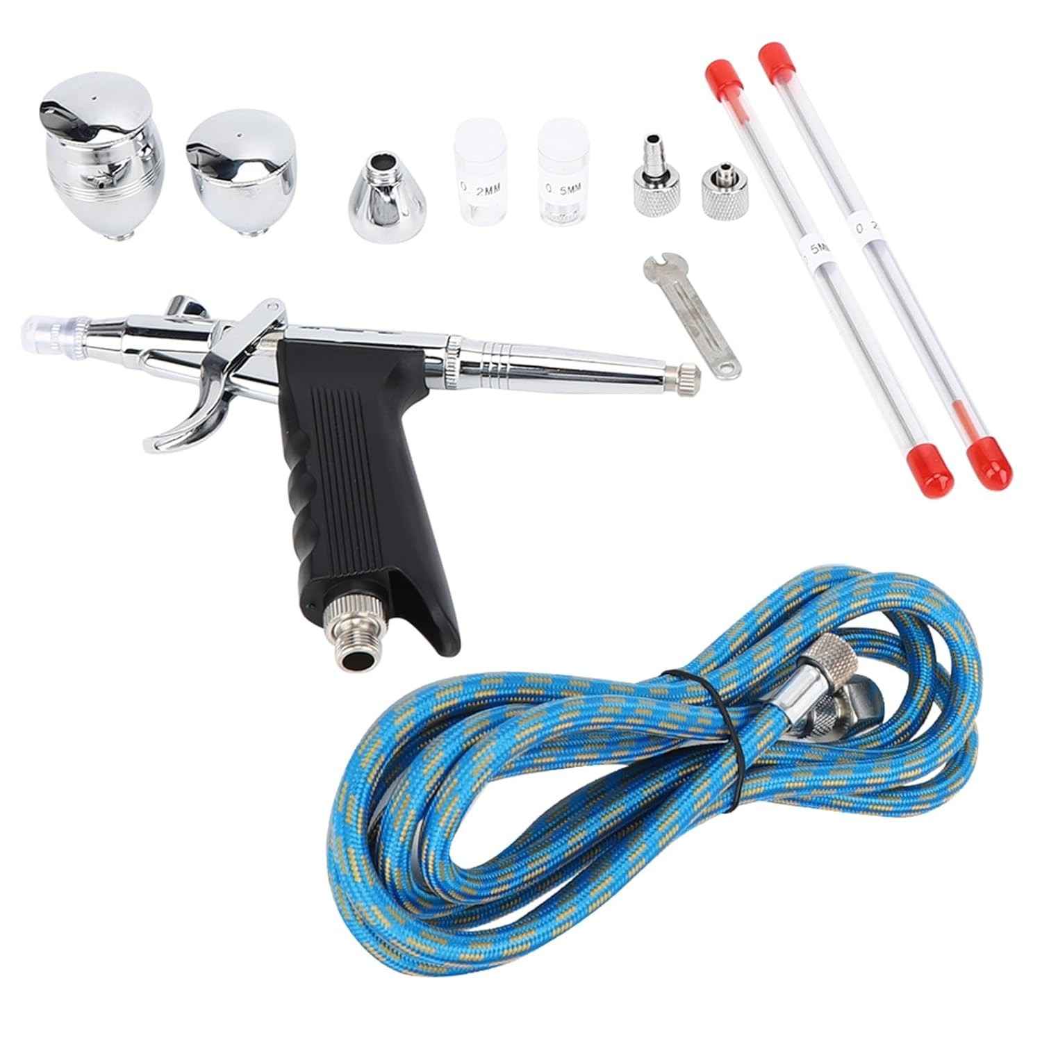 Aerógrafo Profissional Zerodis com Copos de 2CC, 7CC e 10CC - Ideal para Decoração de Bolos, Modelismo e Reparos Automotivos
