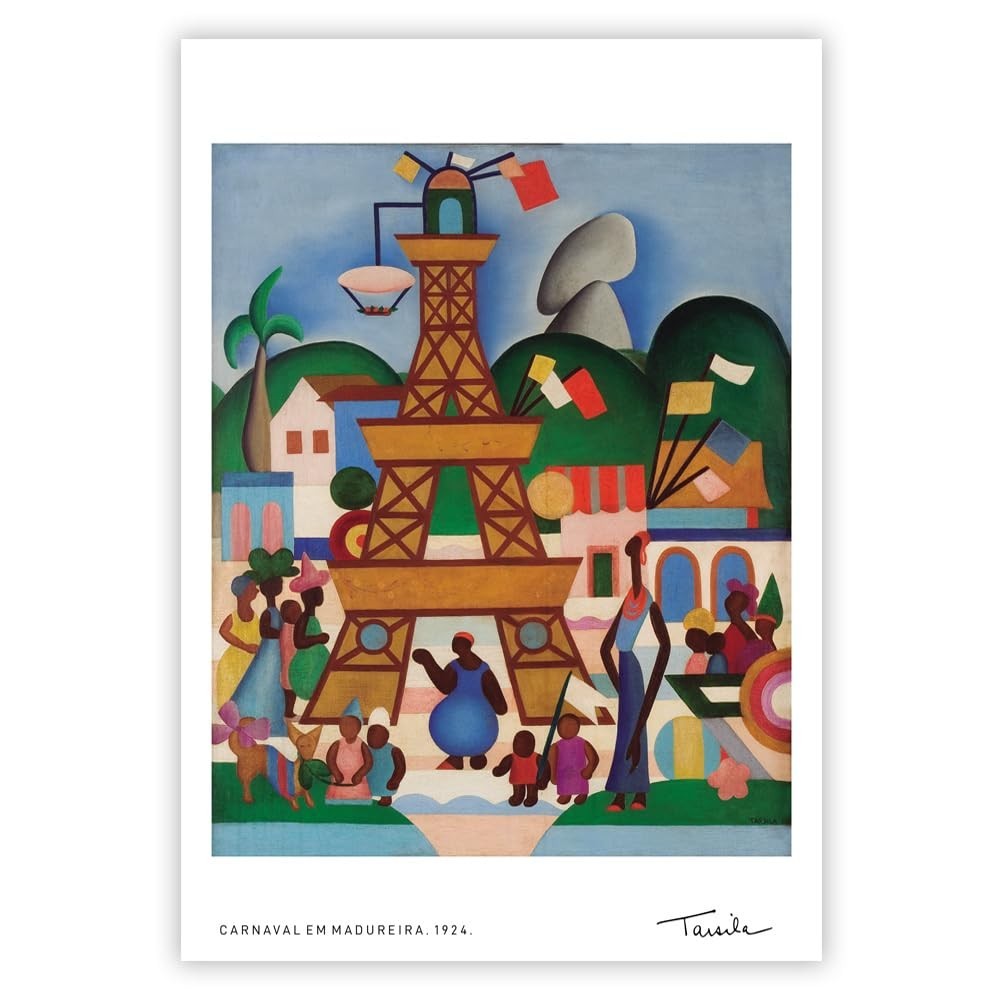 Arte Tarsila do Amaral Carnaval em Madureira A3 - Pintura Inspiradora para Decoração