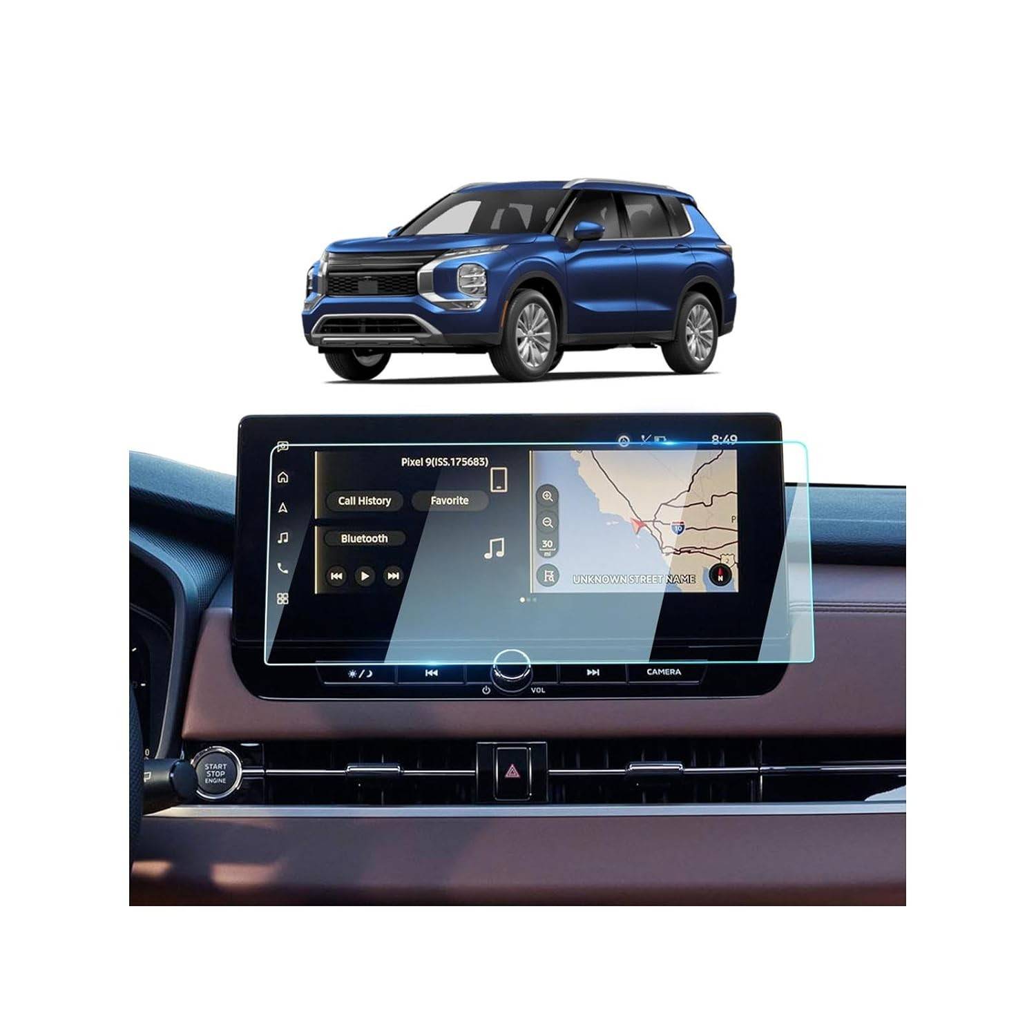 Protetor de Tela para Audi A4/A5/Q5 2020-2025 | Vidro Temperado 9H 10,1" Touchscreen HD 8K