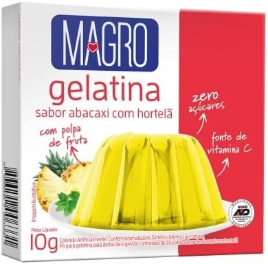 Lowcucar Gelatina Magro C/Sucralose Abacaxi C/Hortela