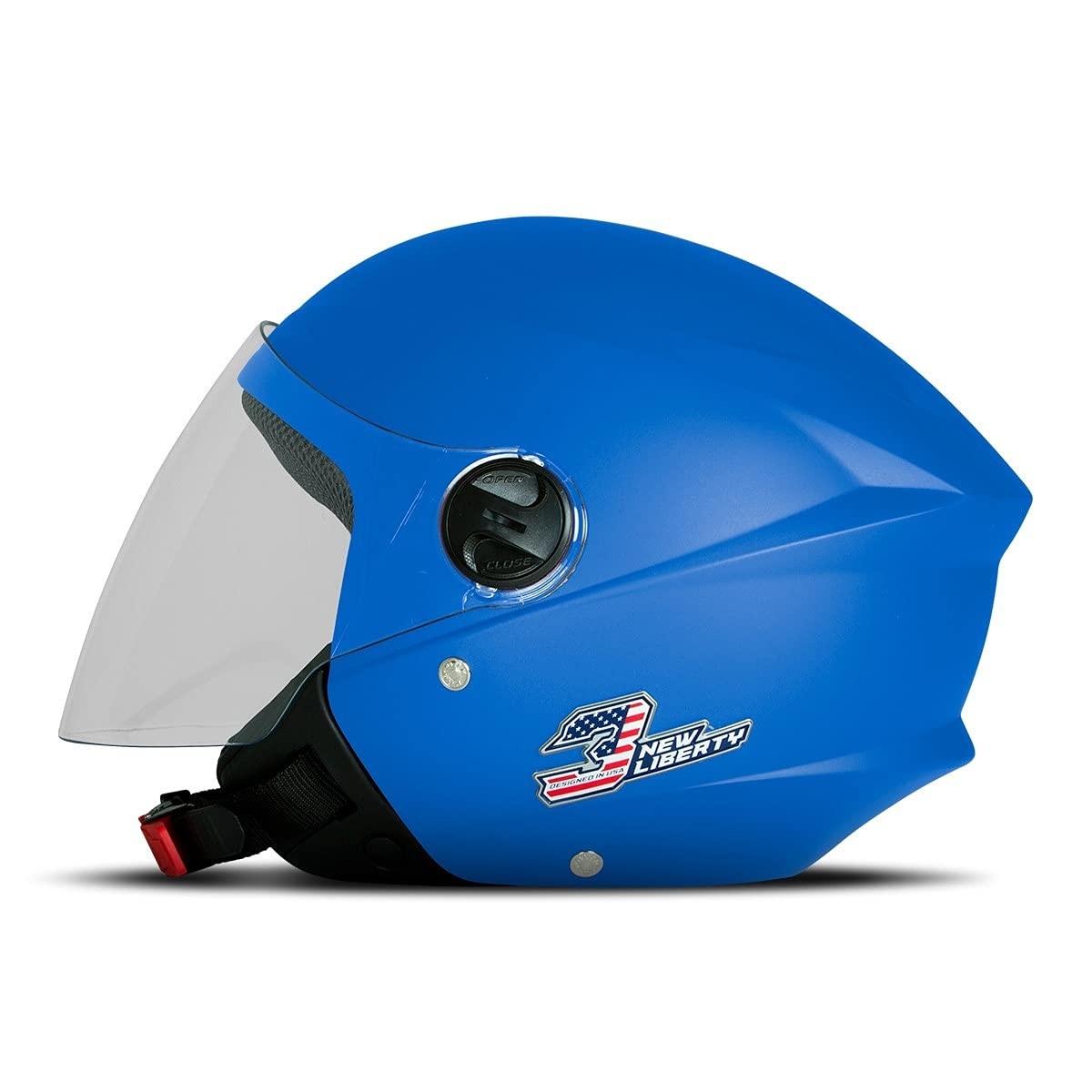 Capacete Aberto Pro Tork New Liberty 3 Elite Fosco Azul Celeste - Segurança e Estilo para Sua Pilotagem