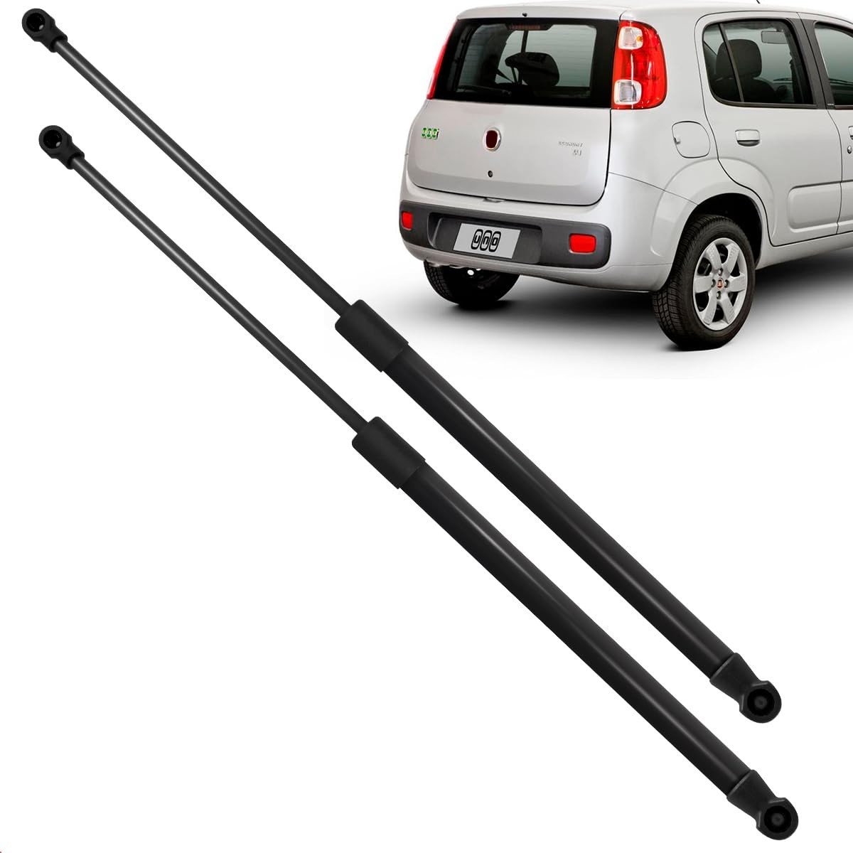 Par de Amortecedores Porta Malas Fiat Uno Novo (2010-2021) - Abertura Suave e Segura