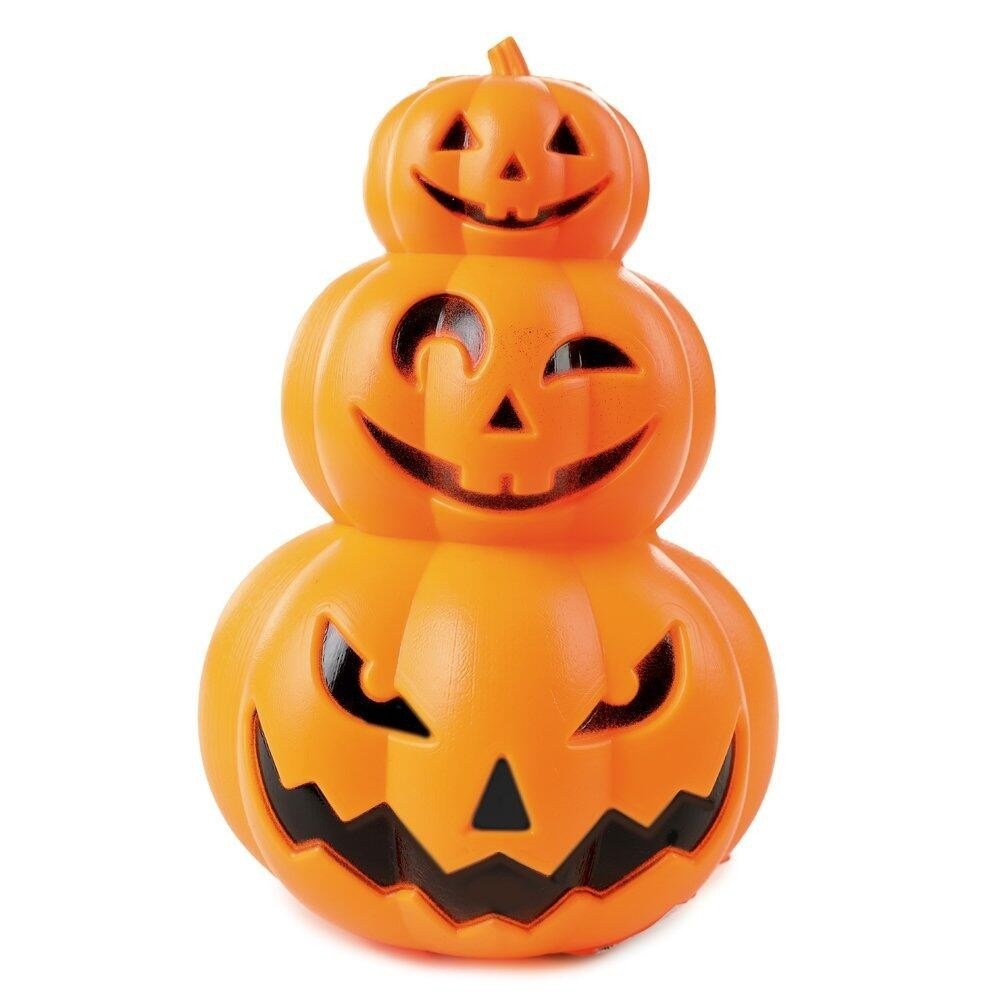 Abóbora Decorativa Halloween com LED: Trio Assustador!