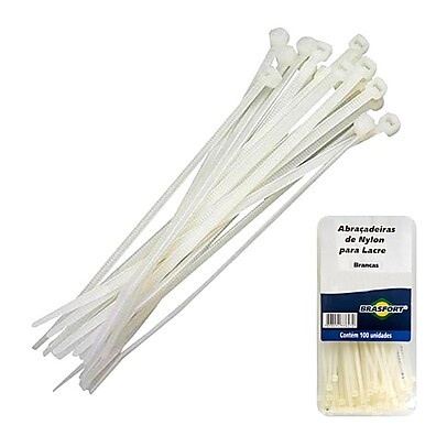 Abraçadeira de Nylon: Kit 100 Unidades Brasfort