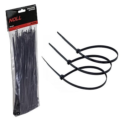 Abraçadeira de Nylon Preto 2mm x 100mm – 100 Unidades
