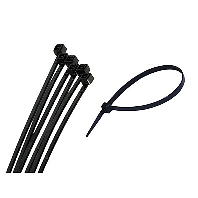 Abraçadeira Nylon 4,8x400mm Preta – 100 Unidades