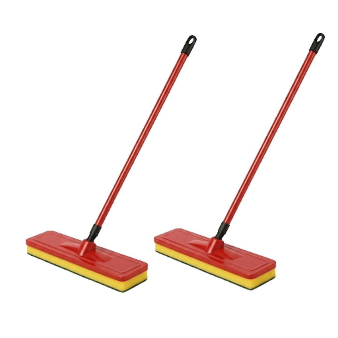 Kit 2 Rodo Abrasivo Multiuso com Cabo - Limpeza Profunda para Pisos e Azulejos