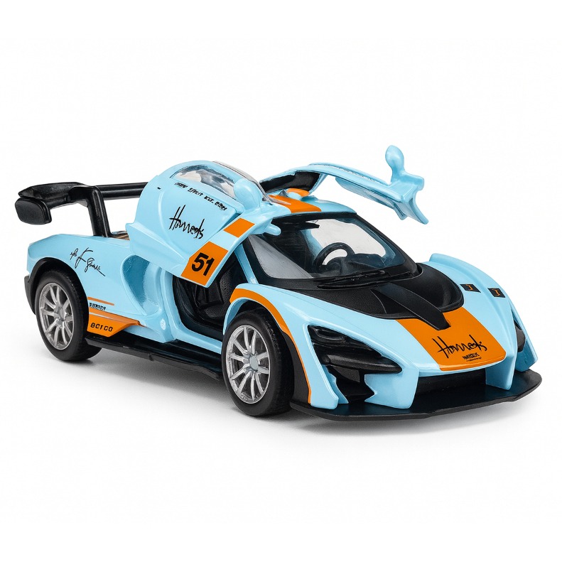 Miniatura de Carrinho Esportivo com Portas que Abrem