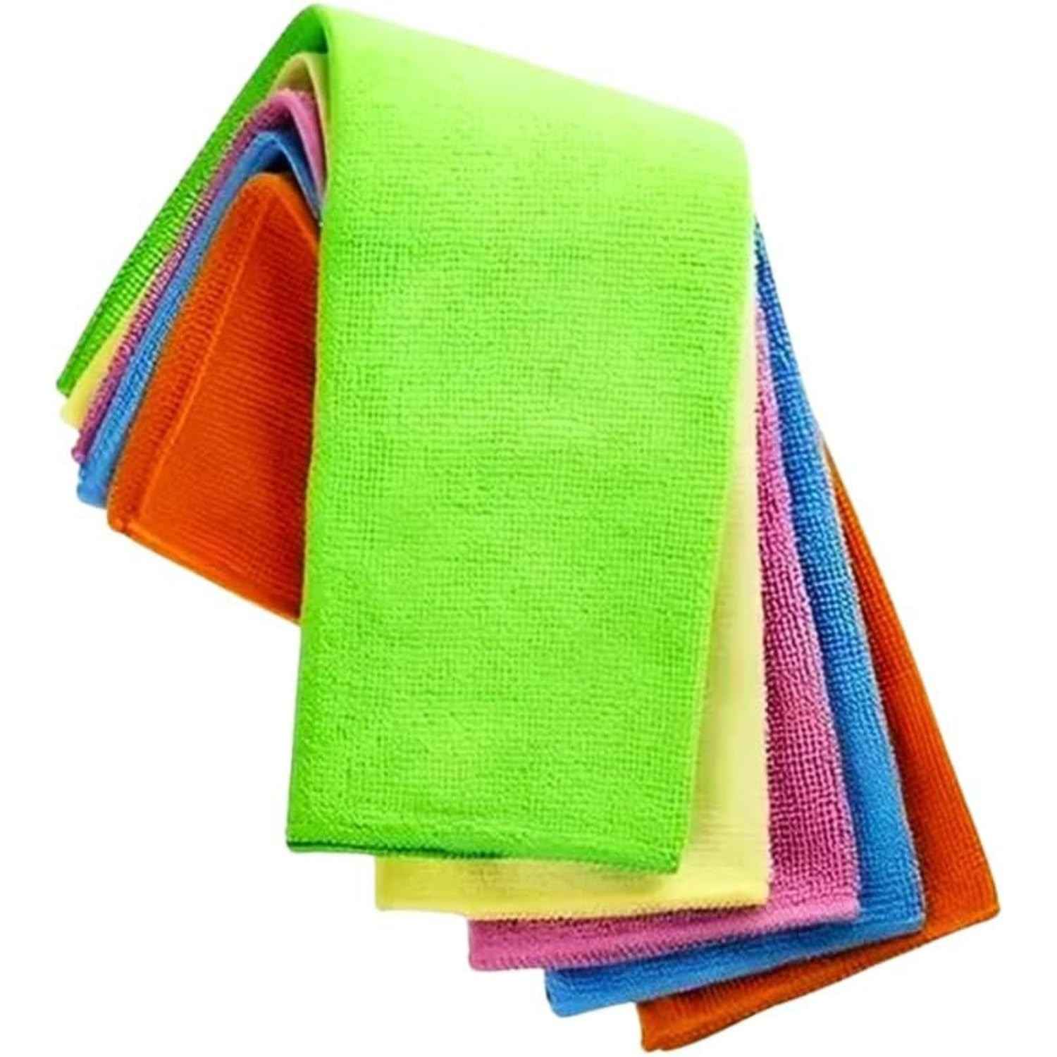 Conjunto de Panos de Microfibra Multiuso 5 Peças - Alta Absorção e Versatilidade para Limpeza