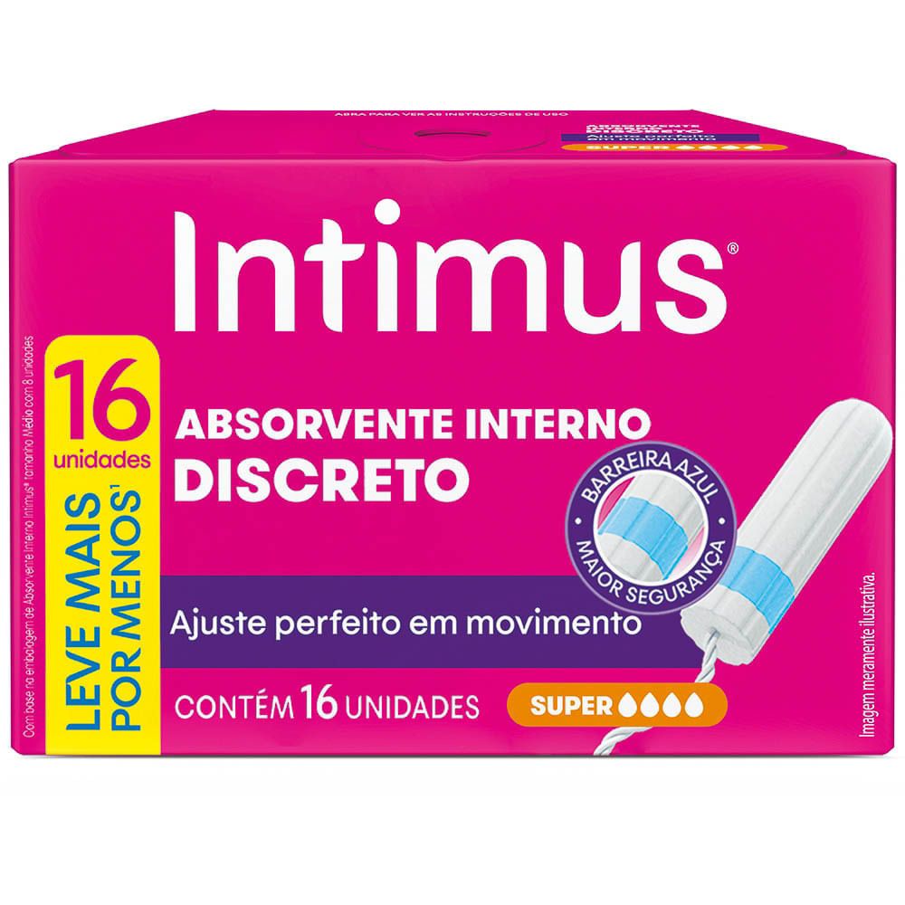 Absorvente Interno Intimus Super: Segurança e Conforto em 16 Unidades
