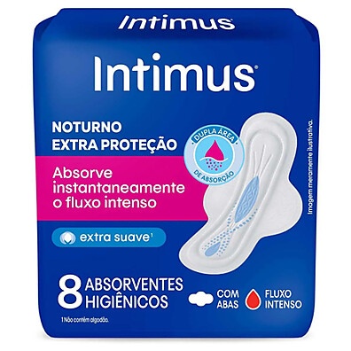 Absorvente Intimus Noturno com Abas: Proteção Máxima Contra Vazamentos
