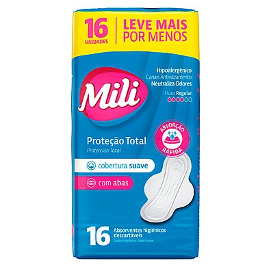 Absorvente Mili Proteção Total: Conforto e Segurança com Abas