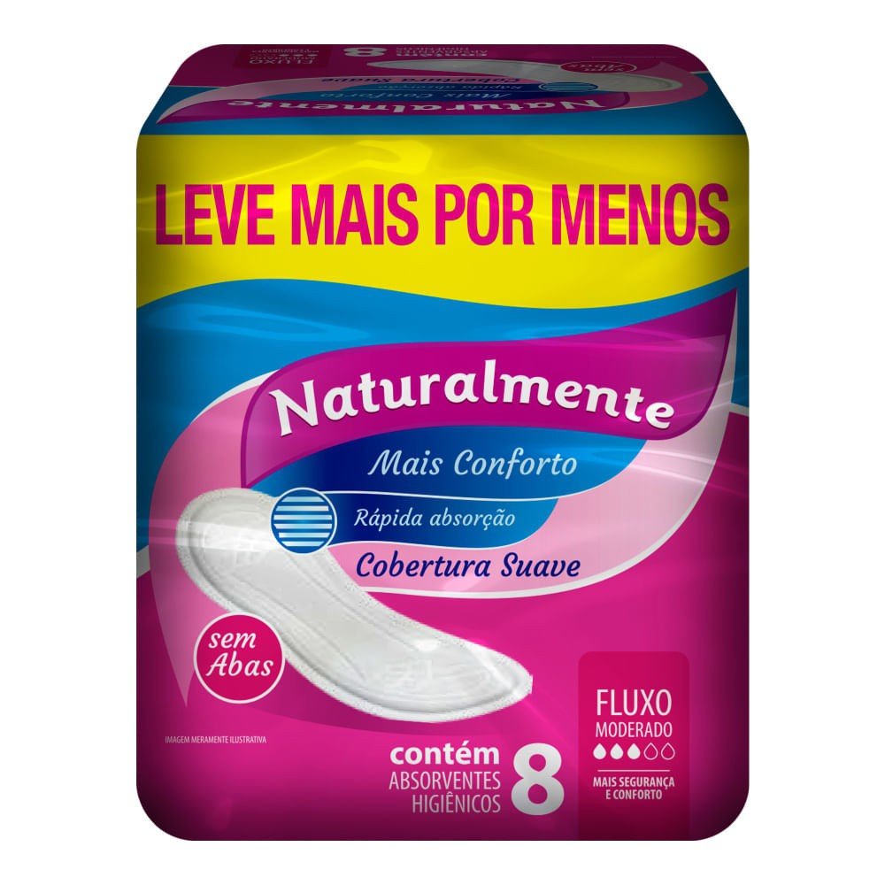 Absorvente Natural: Conforto Suave Sem Abas