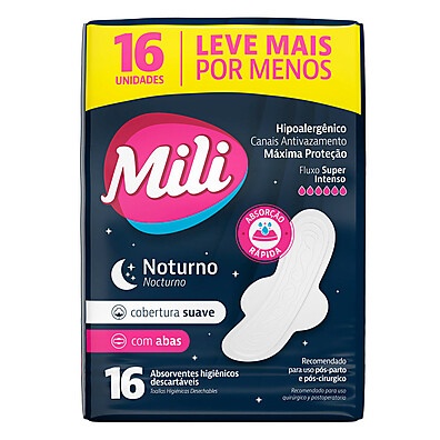 Absorvente Noturno Mili: Noites Tranquilas e Proteção