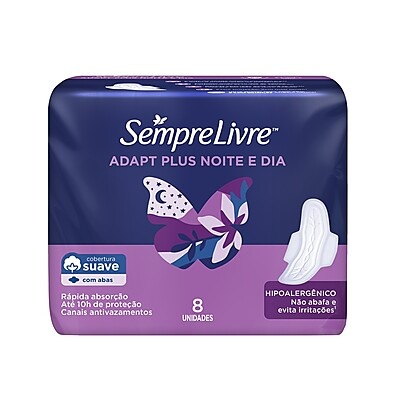 Absorvente Sempre Livre Adapt Plus: Conforto e Proteção por 10h