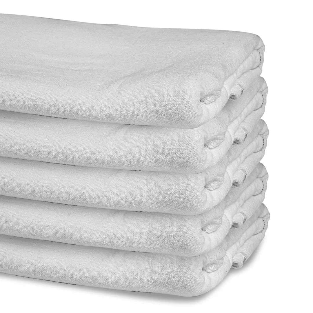 Kit 5 Panos de Chão em Algodão Dupla Face - Super Absorventes e Resistentes 40x60cm