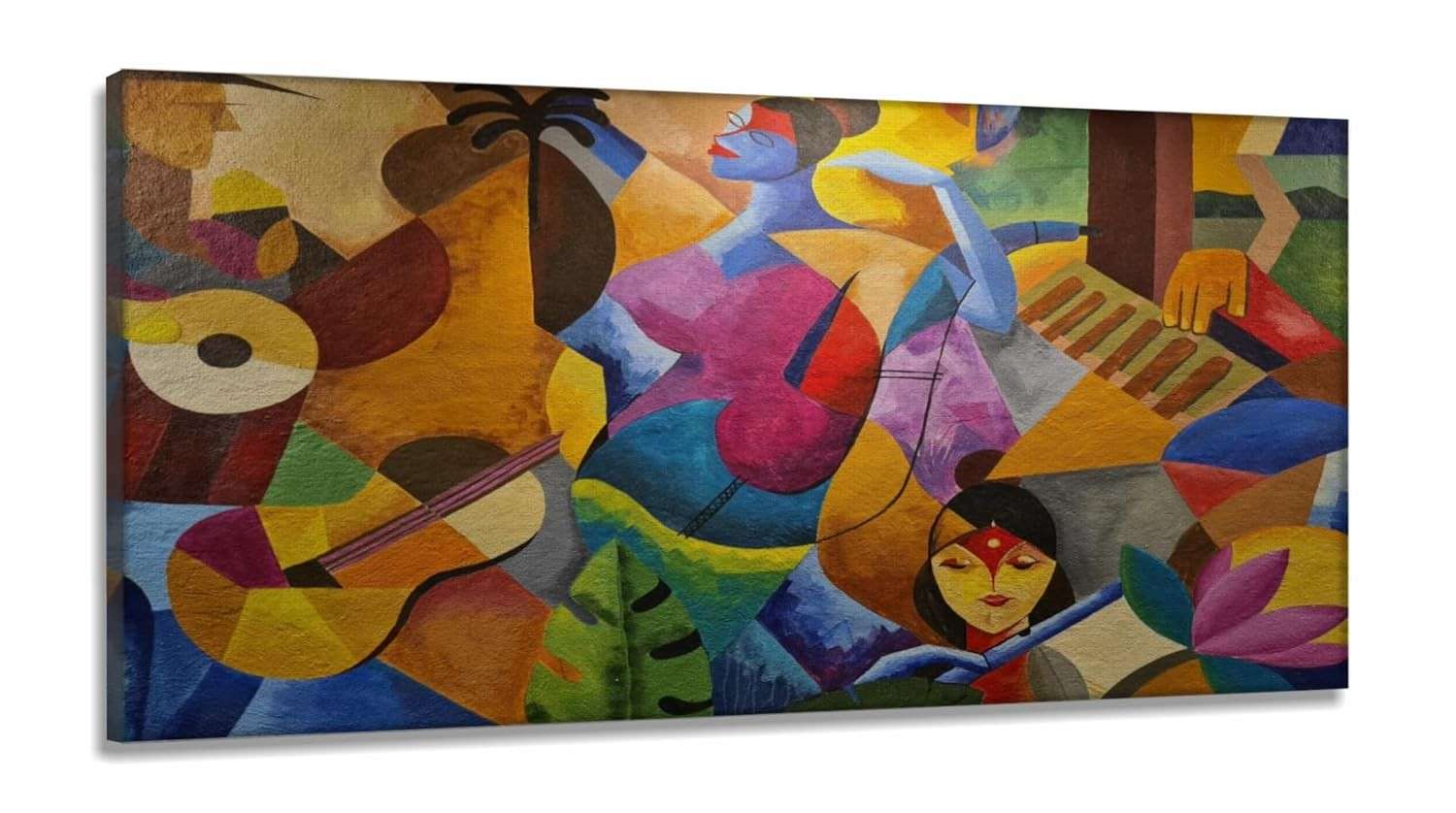 Quadro Decorativo Abstrato em Canvas 130x60 cm | Arte Moderna para Sala, Quarto e Escritório