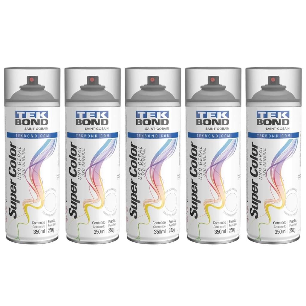 Kit 5 Verniz Spray TekBond Fosco 350ml: Acabamento Profissional e Duradouro