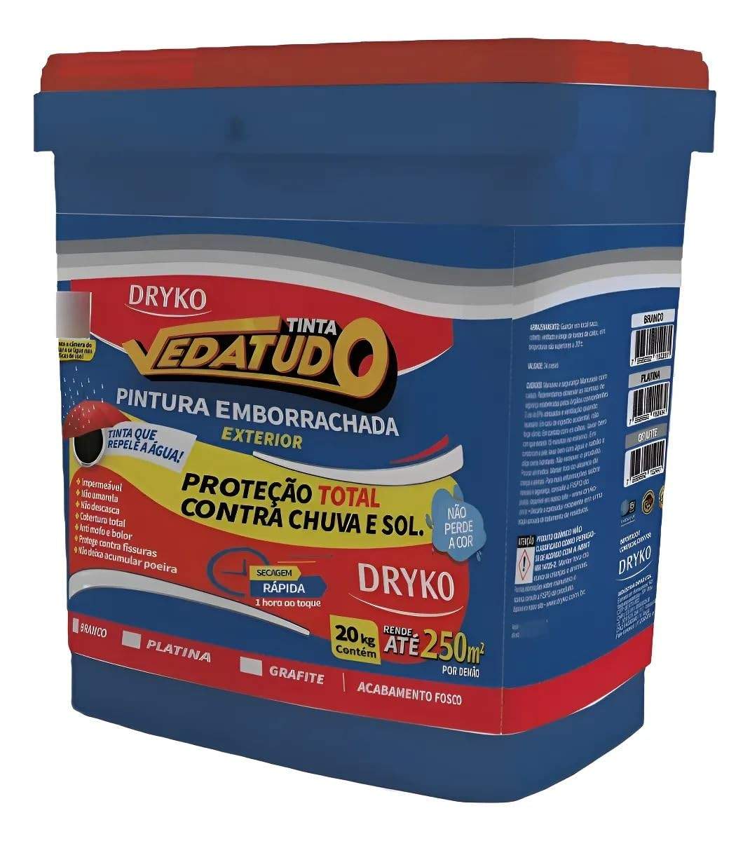 Tinta Emborrachada Vedatudo Branco 4kg: Proteção e Acabamento Impecável!
