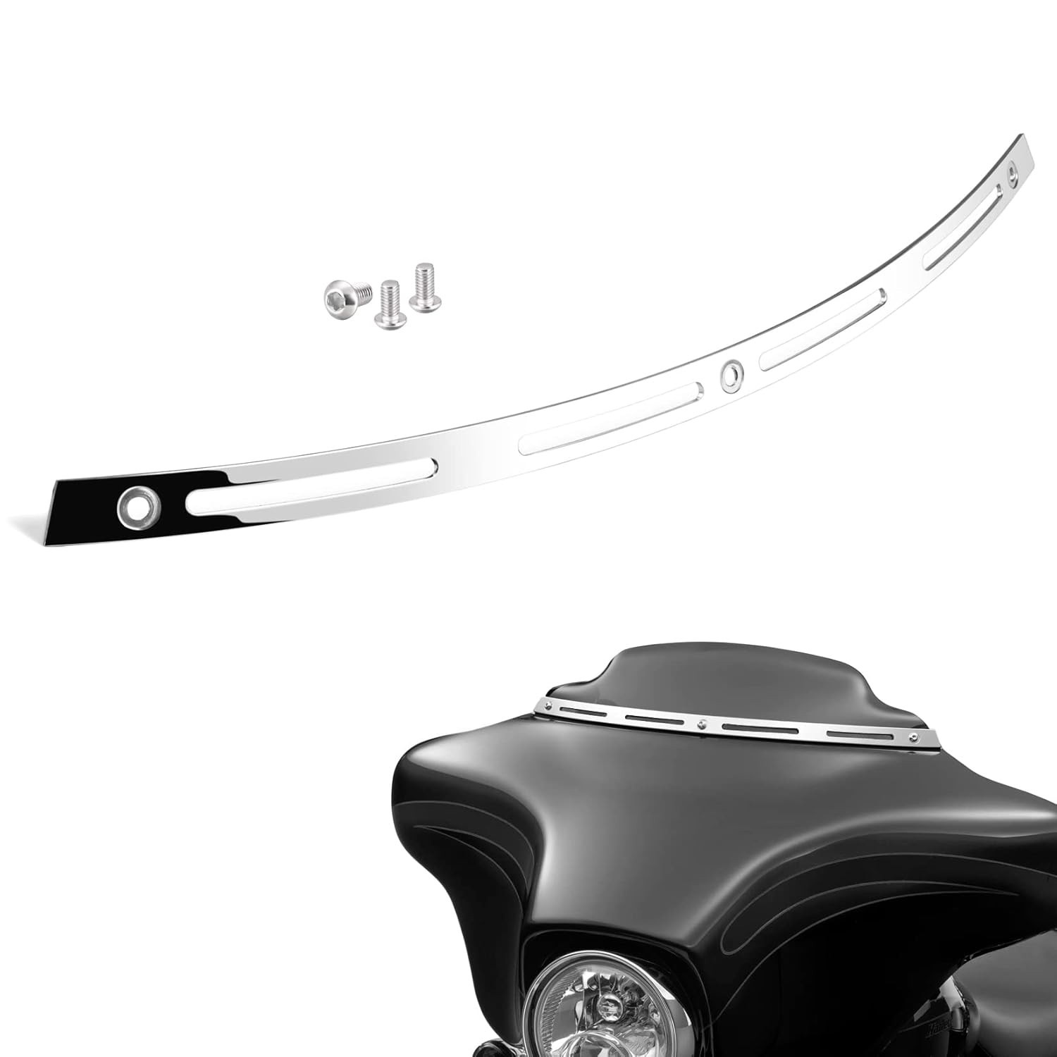 Acabamento Asa de Morcego Cromado Inox para Harley Davidson 1996-2013 | Visual Premium