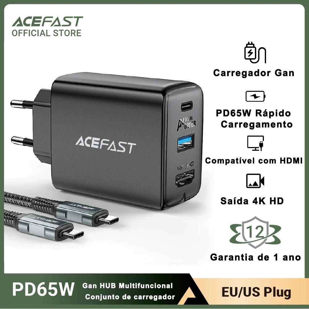 ACEFAST 65W: Carregador GaN + Dock 4K