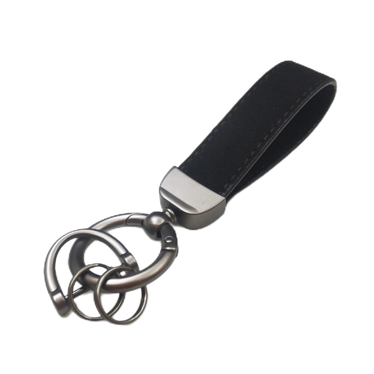 Porta-chaveiro de carro - chaveiro antiperda com gancho, acessório de chaveiro de metal durável para homens/mulheres (preto, Preto, 5.11*0.78*0.39inch