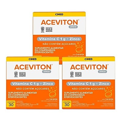 Aceviton Zinco: Imunidade Reforçada em 3 Kits!