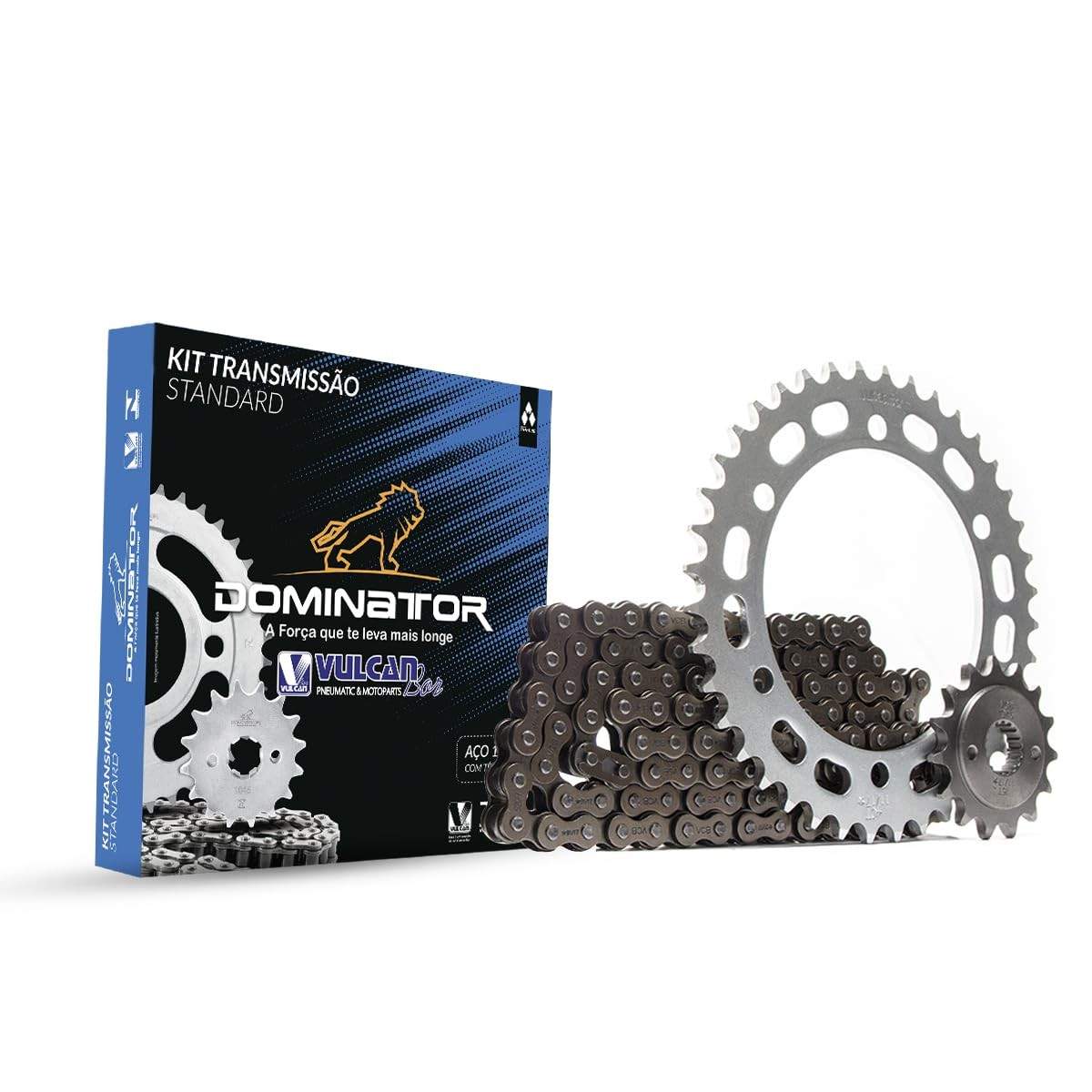 Kit Relação Transmissão VULCAN.BOR Aço 1045 para XTZ 150 Crosser - Durabilidade e Performance