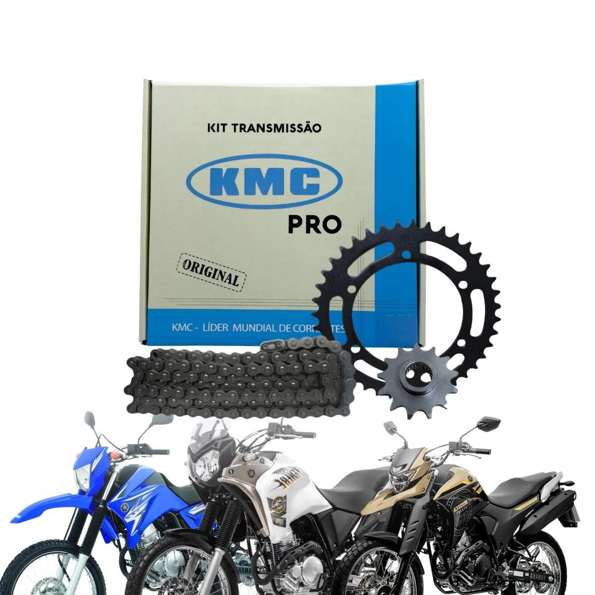Kit Relação Transmissão KMC XTZ Lander 250 / Ténéré 250 - Aço 1045 Resistente