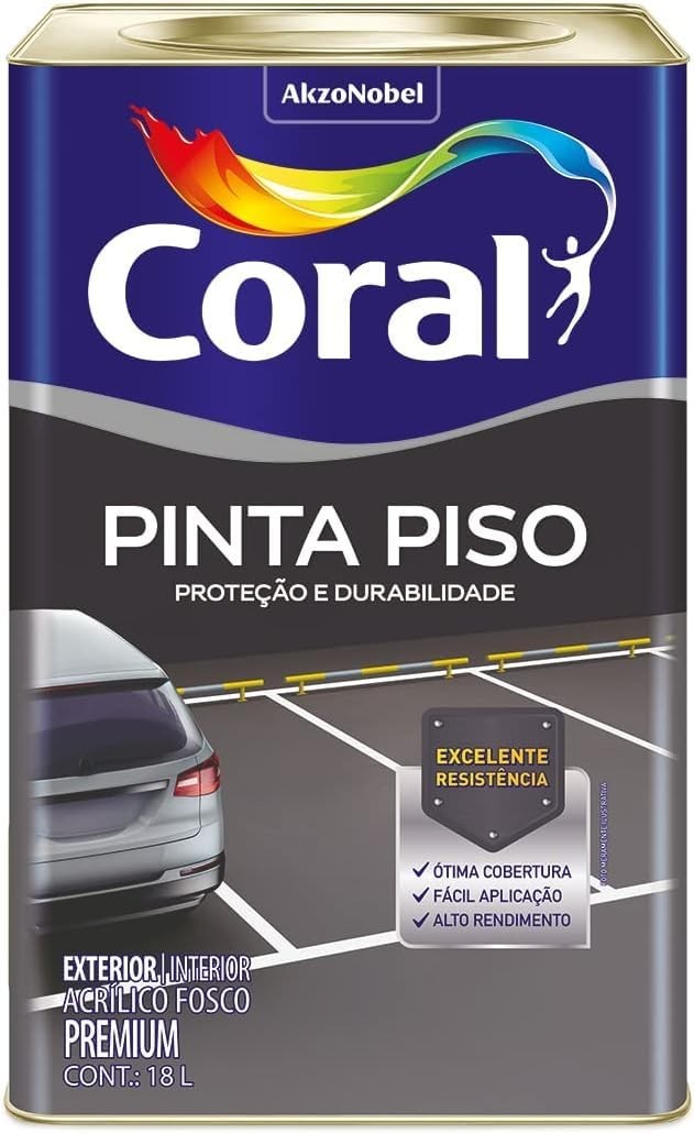 Tinta Acrílica Coral Pinta Piso 18L Azul Premium - Resistente e Durável
