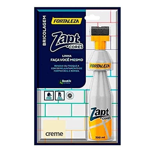 FORTALEZA Zapt Cores Creme – Tinta para Rejunte Acrílico com Alta Cobertura e Proteção Fungicida – 200ml