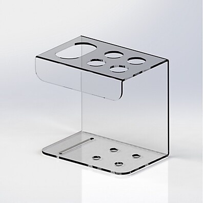 Suporte para Escova de Dentes com 4 Compartimentos - Acrílico