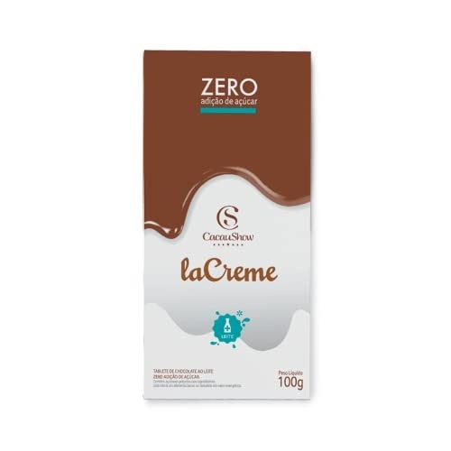Tablete Lacreme Ao Leite Zero Adição De Açucar 100G Cacau Show
