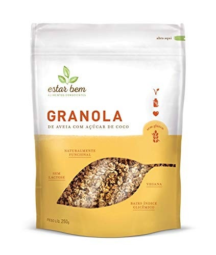 Estar Bem Granola De Aveia E Açúcar De Coco Sem Glúten 250G