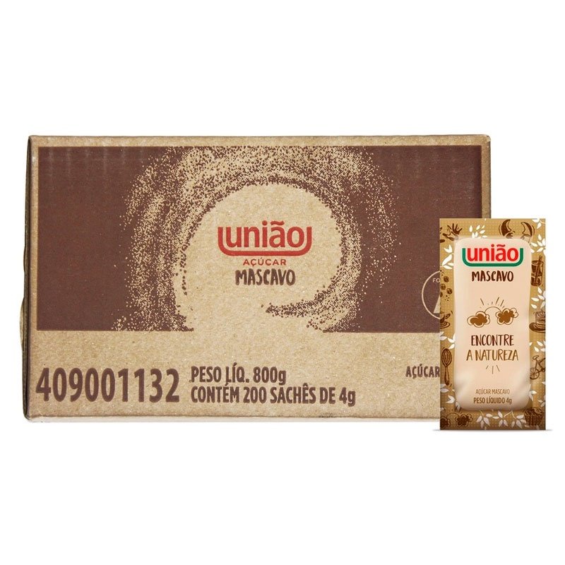 Açúcar Mascavo União: 200 Sachês de Sabor!