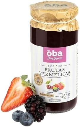 Geleia De Frutas Vermelhas Sem Açucar Oba Bem Querer 284G