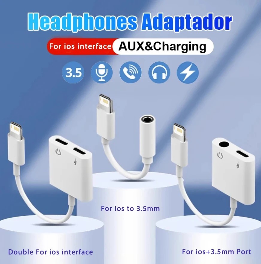 Adaptador 2 em 1: Carregue e Ouça!