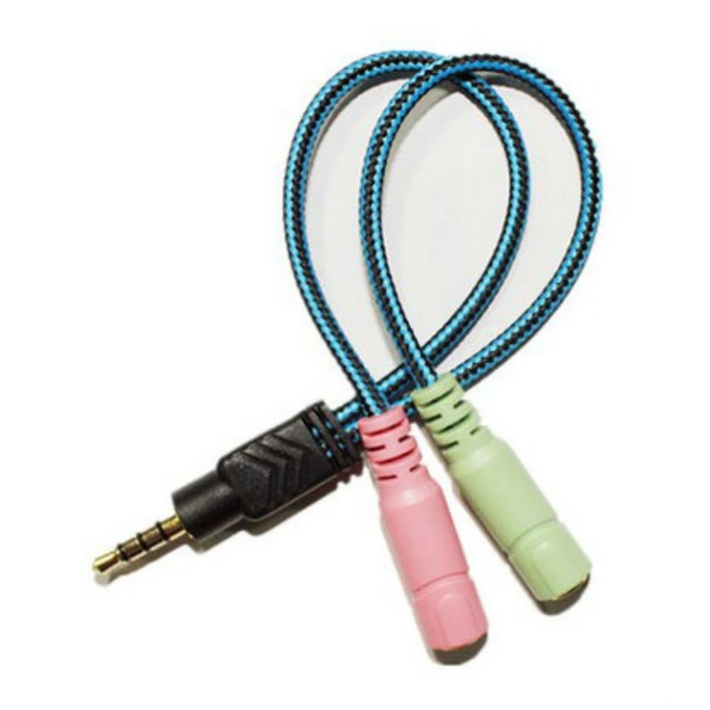 Adaptador 2 em 1 para Headset PC: Áudio e Microfone!