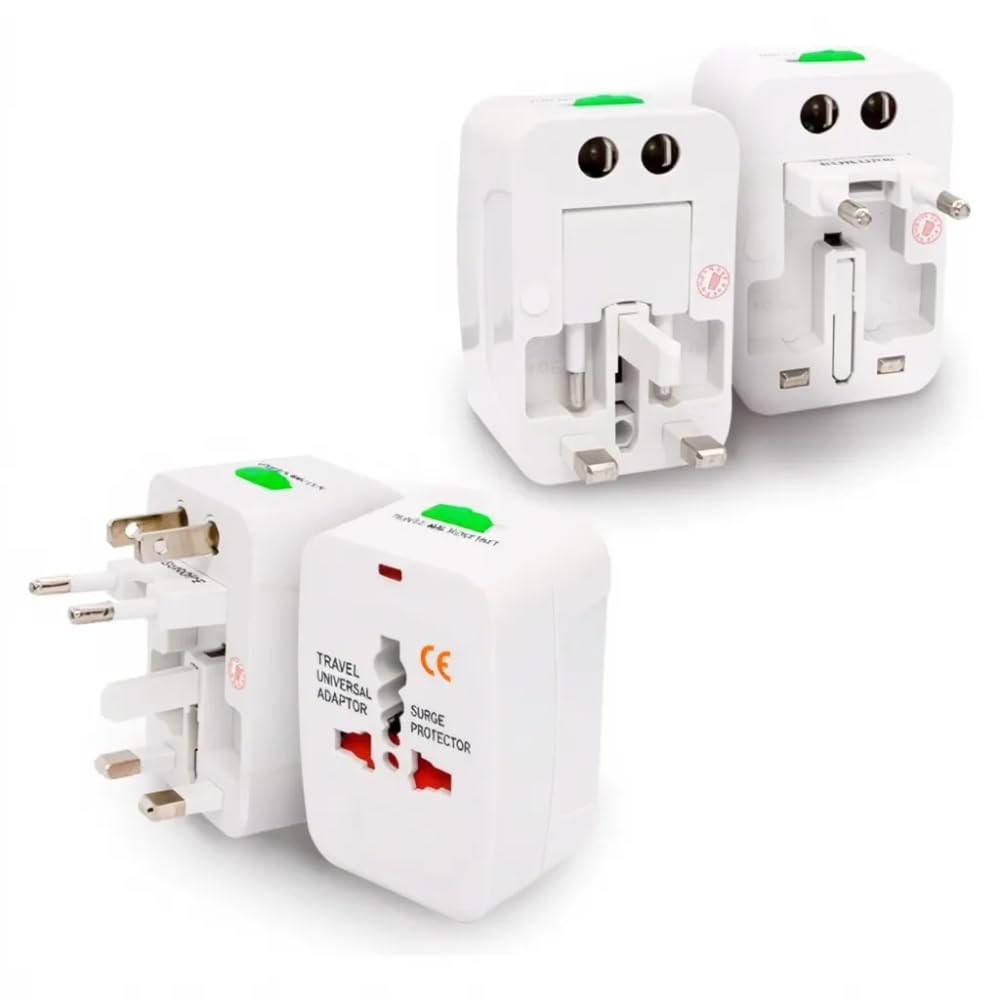 Adaptador Universal de Viagem: Conecte-se ao Mundo com Segurança e Estilo!