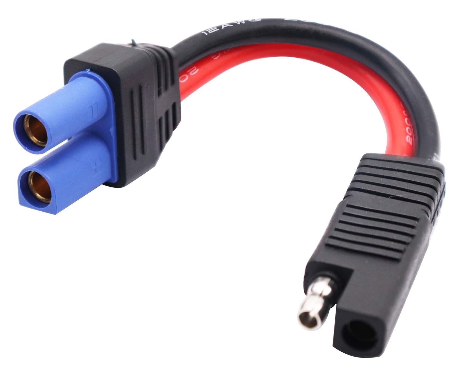 Adaptador Cabo SAE para EC5 Fêmea: Conexão Rápida e Segura para Baterias Automotivas e Painéis Solares (15cm, 12AWG)