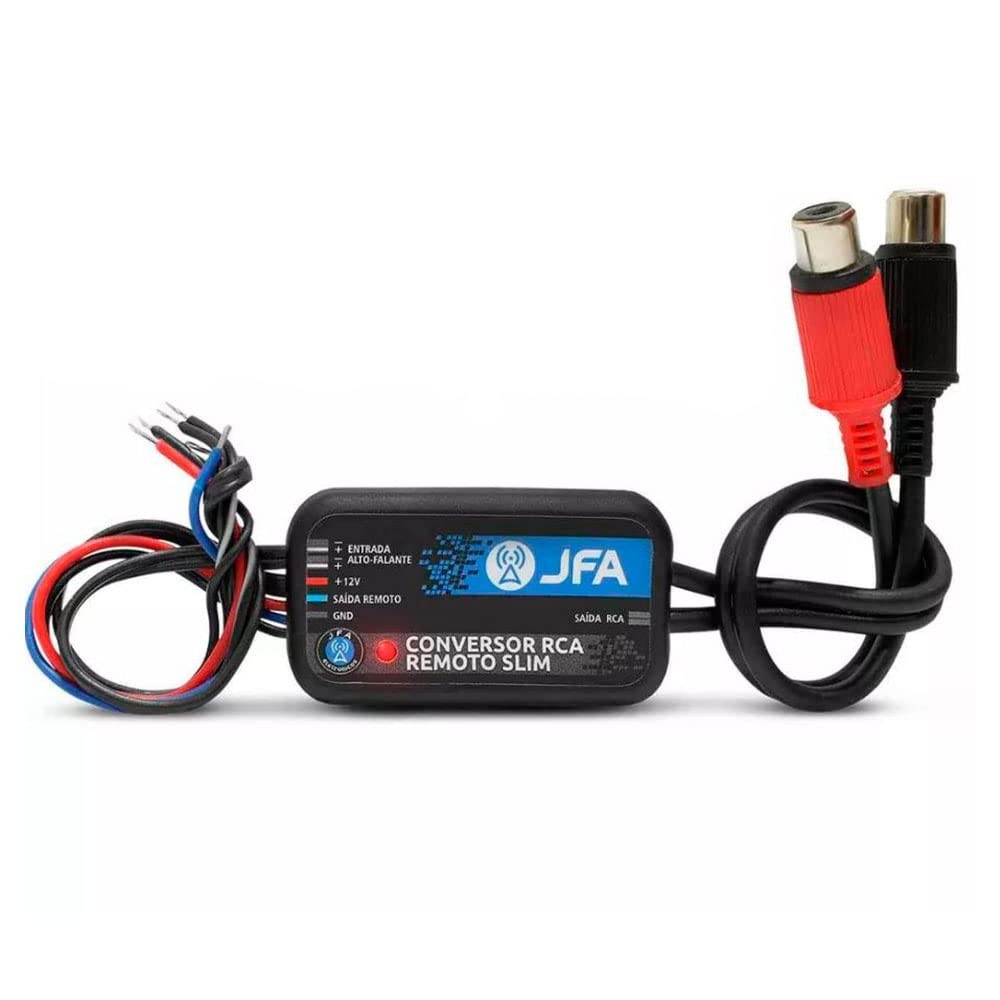 Adaptador Conversor RCA JFA Slim 12V: Som de Qualidade em Players Sem Saída RCA