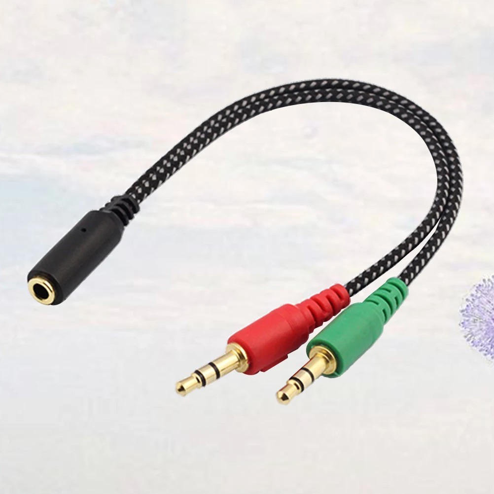 Adaptador de Áudio 2 em 1: Fone e Microfone