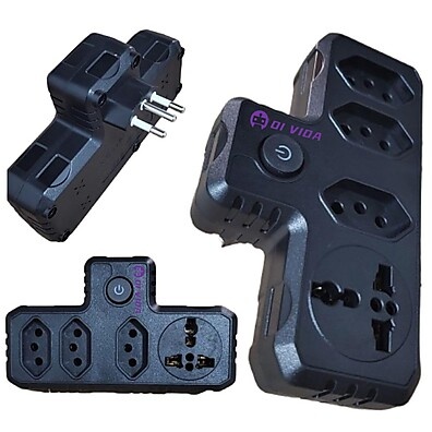 Adaptador de Tomada Benjamin: 3 Entradas + 1 Universal ⚡