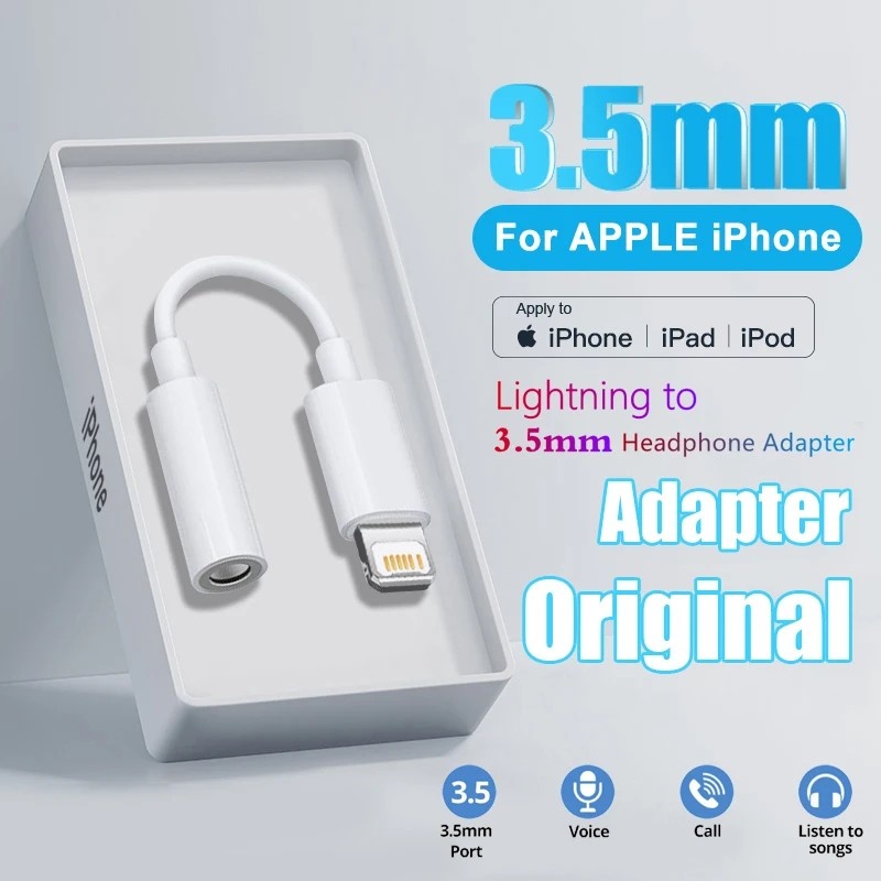 Adaptador iPhone: Som 3.5mm para Lightning
