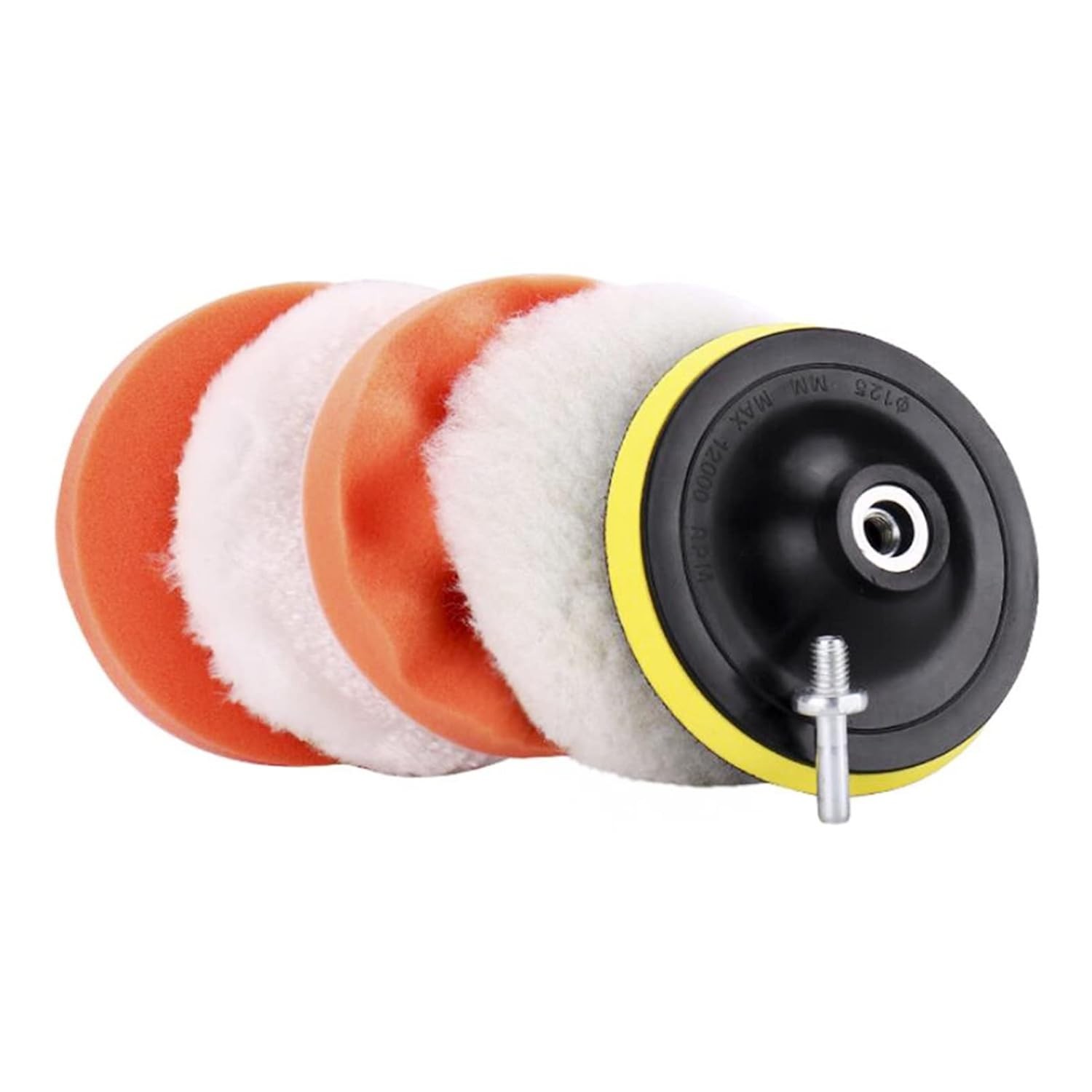 Kit Completo de Almofadas de Polimento para Carro - 6 Peças com Lã, Espuma e Adaptador