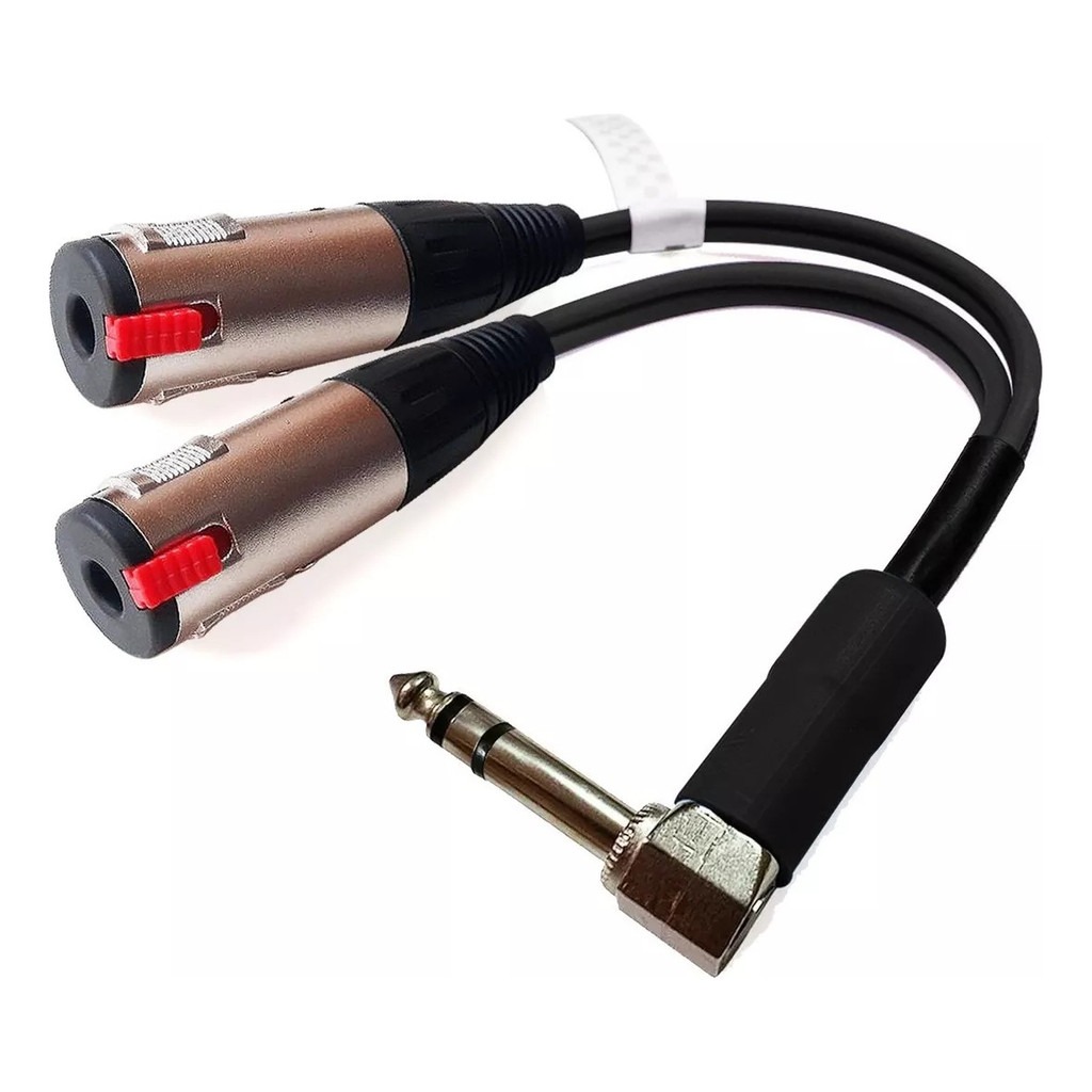 Adaptador P10 90° para Dois Phones – 20cm