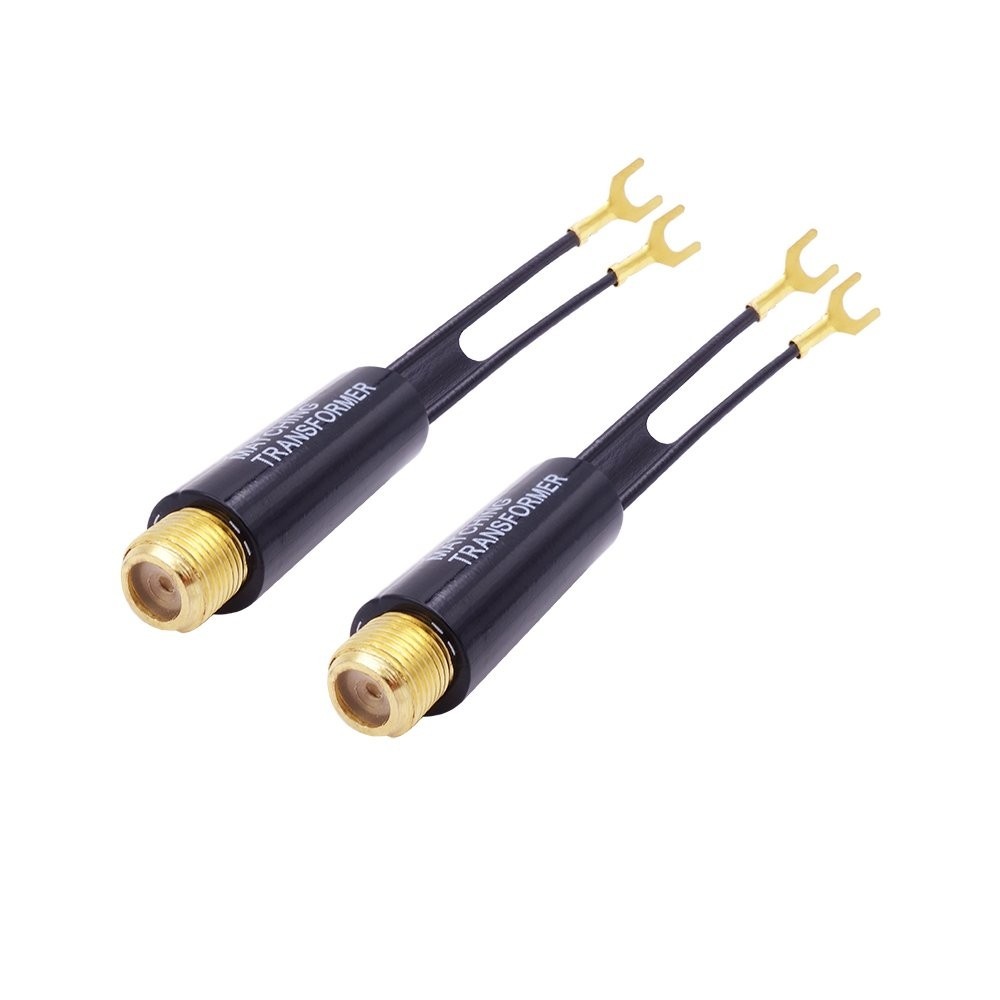 Adaptador Conversor Fancasee 2 Unidades: UHF/VHF/FM 75 Ohm para 300 Ohm Banhado a Ouro - Conexão Perfeita para sua Antena TV!