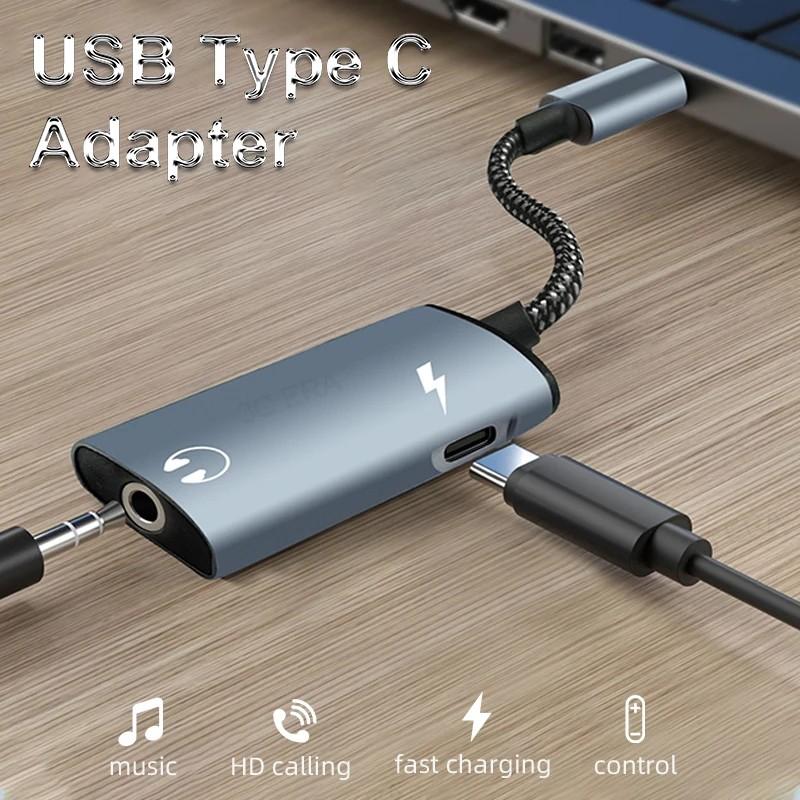 Adaptador USB-C 2 em 1: Áudio + Carga!