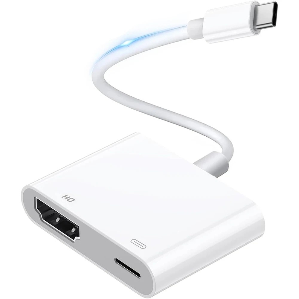 Adaptador USB-C 2 em 1: HDMI + USB-C